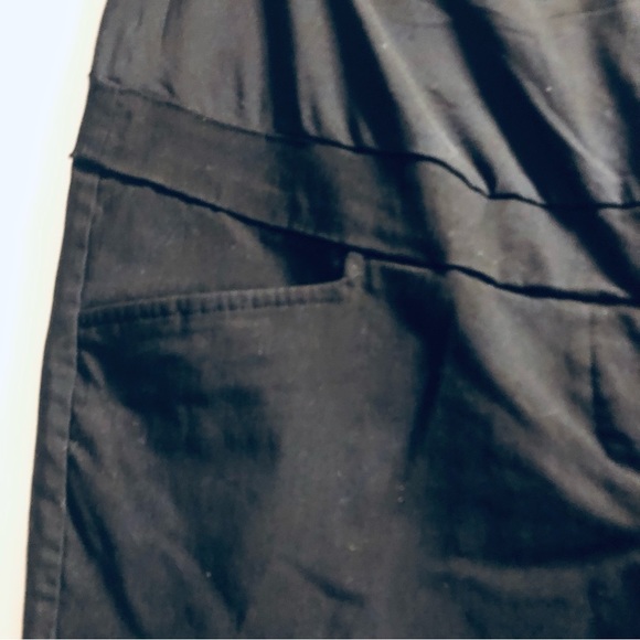 Stork & Babe XL Black Maternity High Rise Panel Straight Leg Pants Pockets - Picture 11 of 16